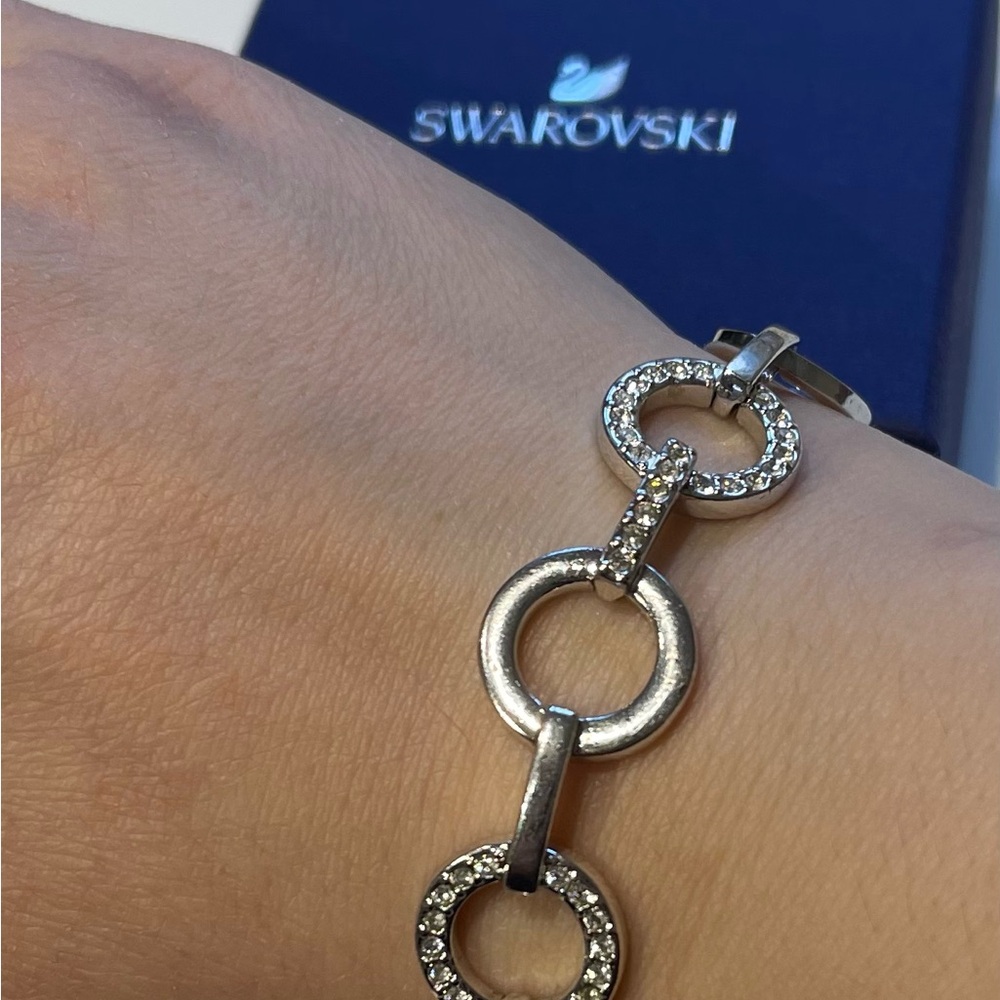 Swarovski Silver and Crystal Circle Bracelet